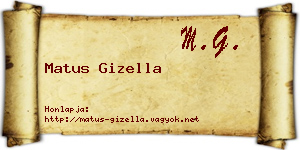 Matus Gizella névjegykártya